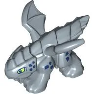 Creature, Dragon, Baby, Dark Blue Markings, Lime Eyes Print / Sand Blue
