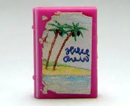 Minifigure, Utensil Book 2 x 3 with Holiday Brochure Palm Beach Pattern (Stickers) - Set 3117