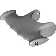 Lego Animal Body Part, Shark / Hammerhead Shark Head with Black Eyes Print / Light Bluish Gray