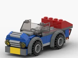 Weird blue car