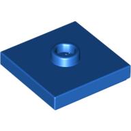 Lego Plate Special 2 x 2 with Groove and Center Stud (Jumper) / Blue
