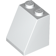 Lego Brick Sloped 65° 2 x 2 x 2 with Bottom Tube / White