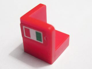 Lego Panel 1 x 1 x 1 Corner with Italian Flag Pattern Model Right (Sticker) - Sets 8142 / 8362