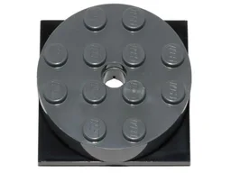 Turntable 4 x 4 x 1 1/3 with Black Square Base, Locking (87081 / 61485)