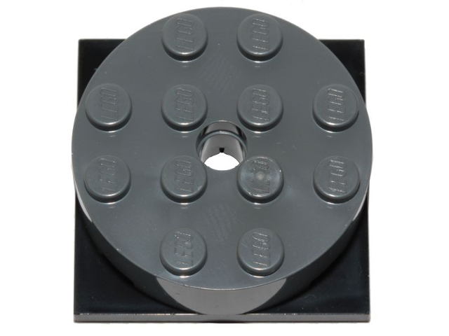 Lego Turntable 4 x 4 x 1 1/3 with Black Square Base, Locking (87081 / 61485)