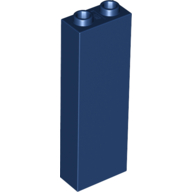 Lego Brick 1 x 2 x 5 with Hollow Studs / Dark Blue