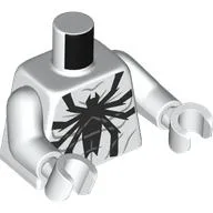 Torso, Black Spider, Webbing Print, White Arms and Hands / White