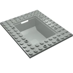 Boat Cargo Loading Plate 10 x 12 with 6 x 8 Tub / Light Gray