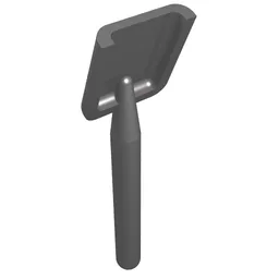Equipment Shovel [Rounded Handle End] / Flat Silver