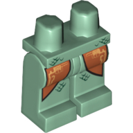 Lego Hips and Sand Green Legs with Scales and Leg Protection Print / Sand Green