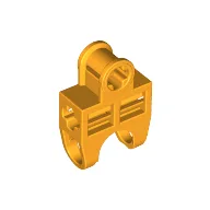 Technic Axle Connector 2 x 3 with Ball Socket, Open Sides / Bright Light Orange