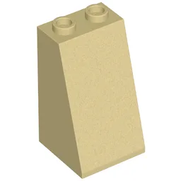 Brick Sloped 75° 2 x 2 x 3 [Hollow Studs] / Tan