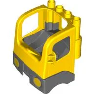 Duplo Truck Semi-Tractor Cab with Dark Bluish Gray Base / Yellow