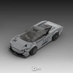 McLaren Speedtail 8stud wide - Dark Bluish Gray