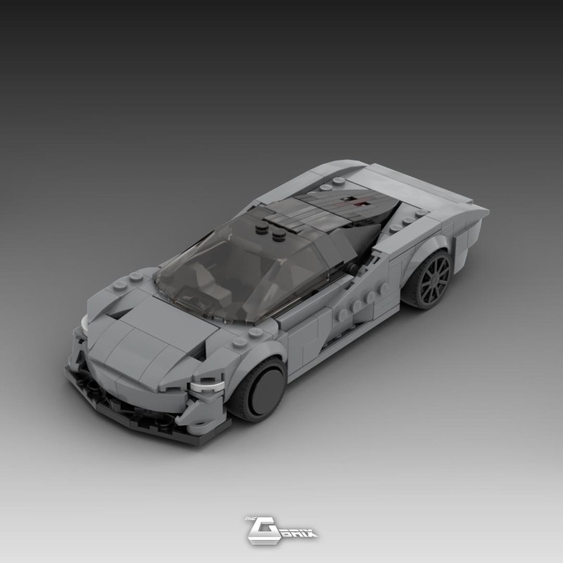 Lego McLaren Speedtail 8stud wide - Dark Bluish Gray
