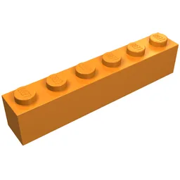Brick 1 x 6 / Orange