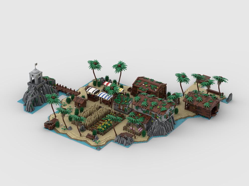 Lego Pirate Island Bay - Beach Island Extension