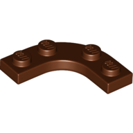 Lego Plate Round Corner 3 x 3 with 2 x 2 Round Cutout / Reddish Brown