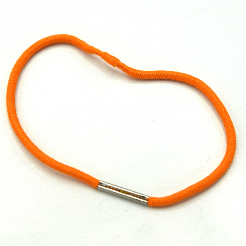 Lego Clikits Cord, Elastic Loop 6 x 6 with 13mm Metal Band (Hair Band / Tie) / Orange