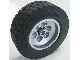 Wheel 43.2mm D. x 18mm - Extended Axle Stem with Black Tire 62.4 x 20 S (32020 / 32019) / Metallic Silver