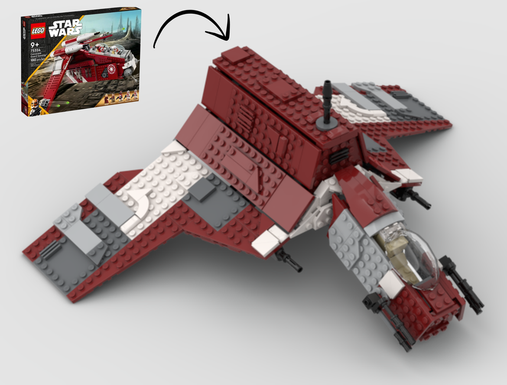 Lego Republic Attack Shuttle Alternate Build Using Set 75354
