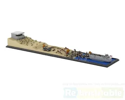 D-Day Omaha Beach Diorama + LCVP Higgins Boat + Willys MB Jeep