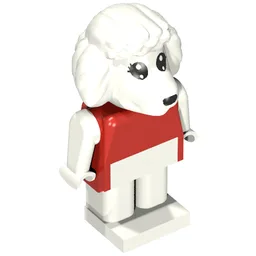 Fabuland Figure Poodle / Red