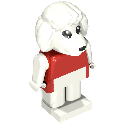 Lego Fabuland Figure Poodle / Red