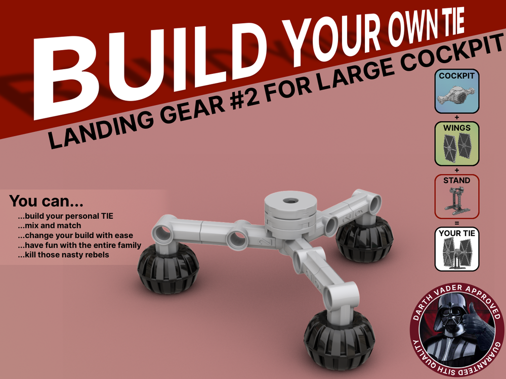 Lego Outland Landing Gear #2 for Large Cockpit - Build Your Own TIE