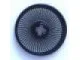 Technic, Disk 3 x 3 with Black and Silver Mesh Pattern (Sticker) - Sets 10020 / 10133 / 10219