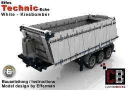 Custom RC tipping semitrailer - white