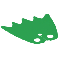 Lego Neckwear Cape, Scalloped 5 Points [Traditional Starched Fabric] / Green