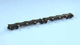 12-Wheel Container Wagon (black frame, 8 studs wide)