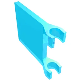Flag 2 x 2 Square [Thin Clips] / Trans-Light Blue