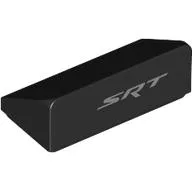 Brick Sloped 30° 1 x 2 x 2/3 with Silver 'SRT' Print / Black