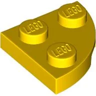 Plate Round Corner 2 x 2 / Yellow