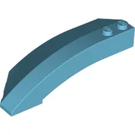 Brick Wedged, Curved 8 x 3 x 2 Open Right / Medium Azure