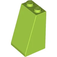 Brick Sloped 75° 2 x 2 x 3 [Solid Studs] / Lime