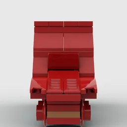 all red narrow gauge locomotive
