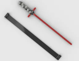 LEGO Kyl0 ren-Style Lightsaber with Display Stand