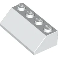 Brick Sloped 45° 2 x 4 / White