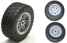 Wheel 30.4mm D. x 20mm with No Pin Holes and Reinforced Rim with Black Tire 49.5 x 20 (56145 / 15413)