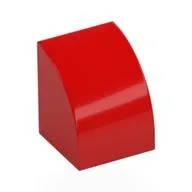 Brick Curved 1 x 1 / Red