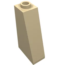 Brick Sloped 75° 2 x 1 x 3 with Open Stud / Tan