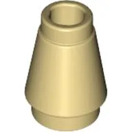 Cone 1 x 1 [Top Groove] / Tan