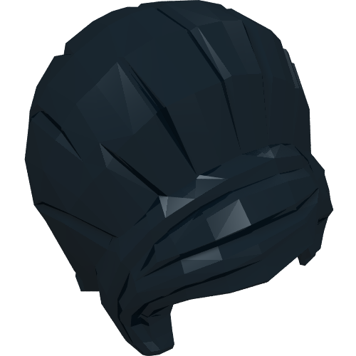 Lego Hair Beehive Style with Sideways Fringe / Black