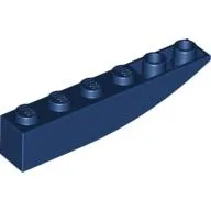 Brick Curved Inverted 6 x 1 / Dark Blue