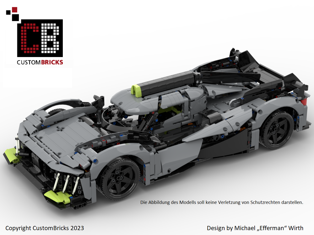 Lego Custom PEUGEOT 9X8 24H 42156 RC conversion instruction