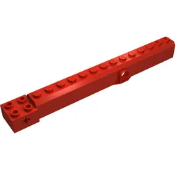Crane Arm Outside, Wide with Pin Hole at Mid-Point / Red