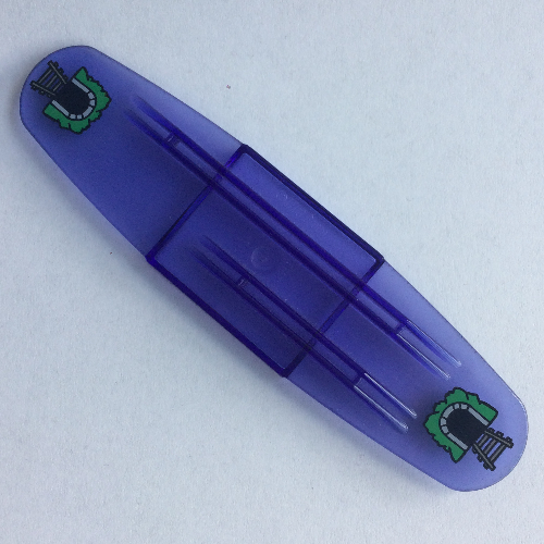 Lego Duplo Train Intelligent Train Smart Tile with Tunnel Print / Trans-Purple